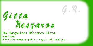 gitta meszaros business card